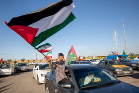 راهپیمایی خودرویی در حمایت از حمله سپاه به رژیم صهیونیستی - قم