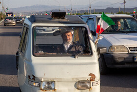 راهپیمایی خودرویی در حمایت از حمله سپاه به رژیم صهیونیستی - قم