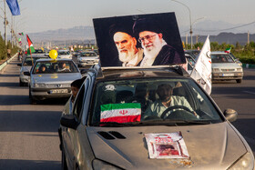 راهپیمایی خودرویی در حمایت از حمله سپاه به رژیم صهیونیستی - قم
