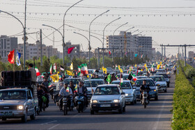 راهپیمایی خودرویی در حمایت از حمله سپاه به رژیم صهیونیستی - قم