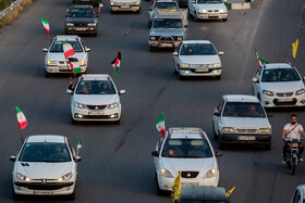 راهپیمایی خودرویی در حمایت از حمله سپاه به رژیم صهیونیستی - قم