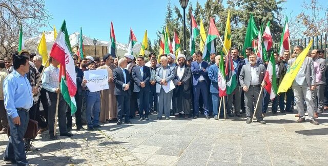 تجمع دانشگاهیان همدان در حمایت از عملیات وعده صادق
