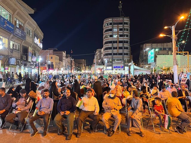 اجتماع مردمی و جشن و خروش اهوازی‌ها در حمایت از حمله موشکی سپاه پاسداران