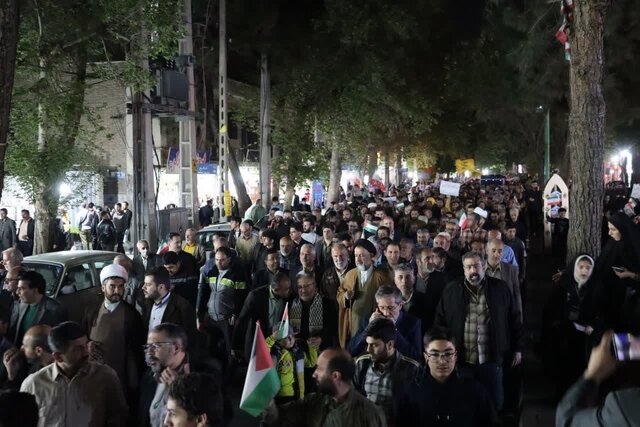 اجتماع مردم انقلابی غرب استان تهران در حمایت از حماسه آفرینی سپاه پاسداران