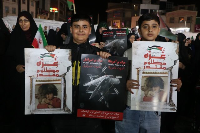 اجتماع بزرگ مردم تبریز در حمایت از عملیات وعده صادق