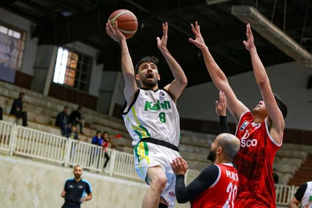 حامد حدادی بهترین بازیکن شب سوم پلیآف لیگ بسکتبال