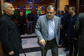 عبدالحسین روحالامینی، نماینده مجلس شورای اسلامی در مراسم ختم مرحوم پرویز داوودی