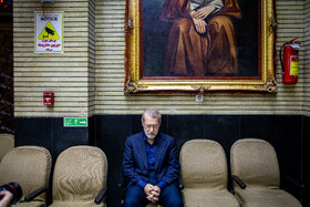 علی لاریجانی عضو مجمع تشخیص مصلحت نظام در مراسم ختم مرحوم پرویز داوودی