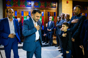 عیسی زارعپور، وزیر ارتباطات و فناوری اطلاعات در مراسم ختم مرحوم پرویز داوودی