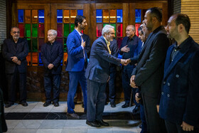 سیدرضا فاطمیامین وزیر سابق صنعت، معدن و تجارت در مراسم ختم مرحوم پرویز داوودی