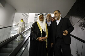 عبدالله بن سعود العنزی سفیر عربستان در ایران در مراسم اعزام اولین گروه زائران ایرانی به عُمره مفرده