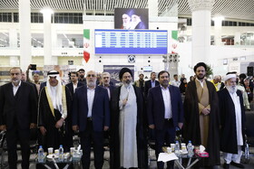 عبدالله بن سعود العنزی سفیر عربستان در ایران در مراسم اعزام اولین گروه زائران ایرانی به عُمره مفرده