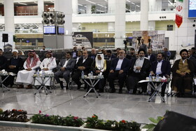 عبدالله بن سعود العنزی سفیر عربستان در ایران در مراسم اعزام اولین گروه زائران ایرانی به عُمره مفرده