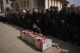 تشییع پیکر مطهر بسیجی شهید سید محمد امین مودت در شیراز