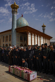 تشییع پیکر مطهر بسیجی شهید سید محمد امین مودت در شیراز