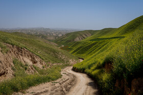 مسیر منتهی به قبرستان خالدنبی - شمال شرق شهرستان کلاله در استان گلستان