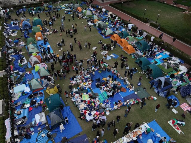 حمایت از غزه در دانشگاههای آمریکا به روایت تصویر