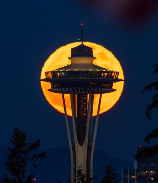 تصاویری خیرهکننده از «ماه صورتی» در سراسر جهان