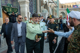 حضور سردار رادان، فرمانده ناجا در اجتماع بزرگ مردم قم در حمایت از فراجا