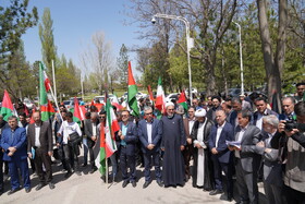 تجمع دانشگاهیان اردبیل در حمایت از دانشجویان حامی غزه و فلسطین در دانشگاه‌های آمریکا