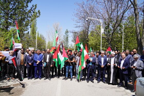 تجمع دانشگاهیان اردبیل در حمایت از دانشجویان حامی غزه و فلسطین در دانشگاه‌های آمریکا