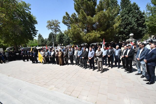 تجمع دانشجویان ارومیهای در حمایت از دانشگاهیان آمریکایی و اروپایی معترض به رژیم صهیونیستی