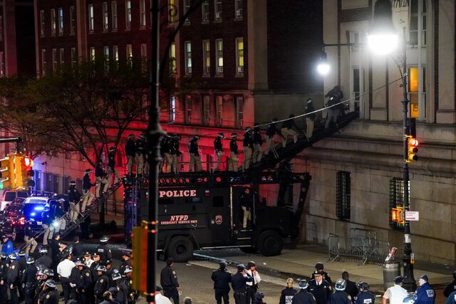 حمله خشونتآمیز پلیس نیویورک به دانشجویان حامی فلسطین در «کلمبیا»