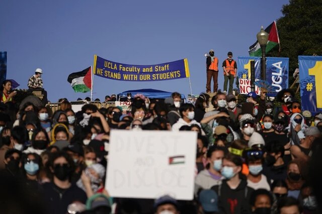 اعتراضات ضد جنگ؛ نشان پلیس آمریکا برای دانشجویان طرفدار فلسطین
