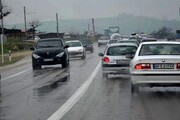 بارش باران در محورهای خراسان‌شمالی/ رانندگان احتیاط کنند