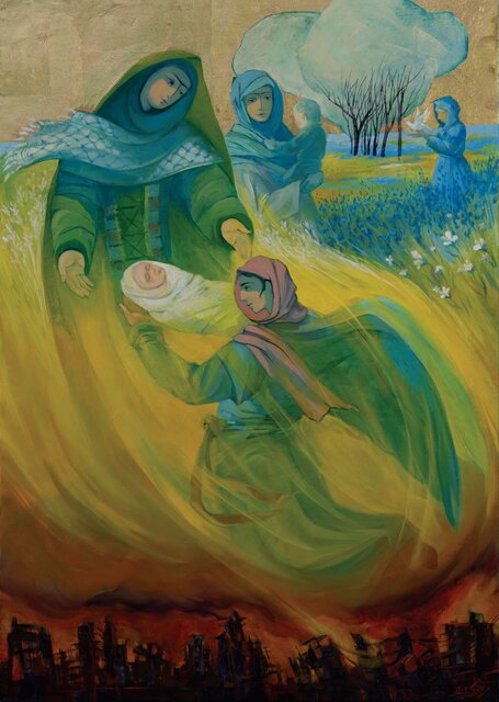 کدام تابلوها بر دیوار پاویون ایران در بینال ونیز نصب میشود؟ + تصاویر