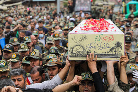 تشییع شهید گمنام در سازمان ایثارگران نزاجا