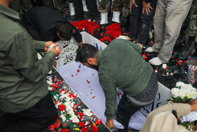 تشییع شهید گمنام در سازمان ایثارگران نزاجا