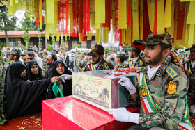 تشییع شهید گمنام در سازمان ایثارگران نزاجا