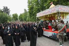 تشییع شهید گمنام در سازمان ایثارگران نزاجا