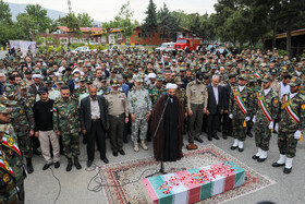 تشییع شهید گمنام در سازمان ایثارگران نزاجا