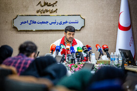 نشست خبری پیرحسین کولیوند، رئیس جمعیت هلال احمر