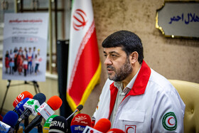 نشست خبری پیرحسین کولیوند، رئیس جمعیت هلال احمر
