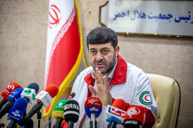 نشست خبری پیرحسین کولیوند، رئیس جمعیت هلال احمر