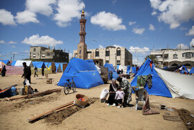 آوارگی مردم رفح در پی حملات صهیونیست ها