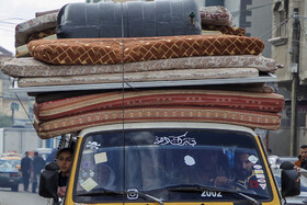 آوارگی مردم رفح در پی حملات صهیونیست ها