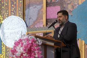 علیرضا نادعلی سخنگوی شورای اسلامی شهر تهران در آیین اهتزاز بزرگترین پرچم رضوی در تهران