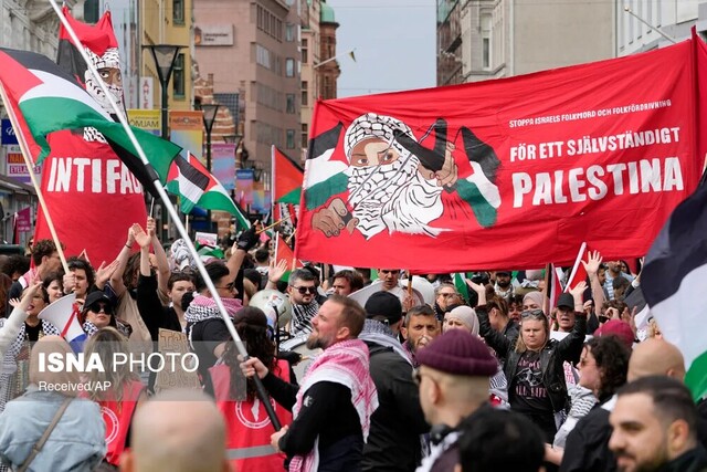 تظاهرات مردم سوئد در حمایت از مردم فلسطین بیانیه سفارت ایران در مورد اخبار منفی در رسانههای سوئد