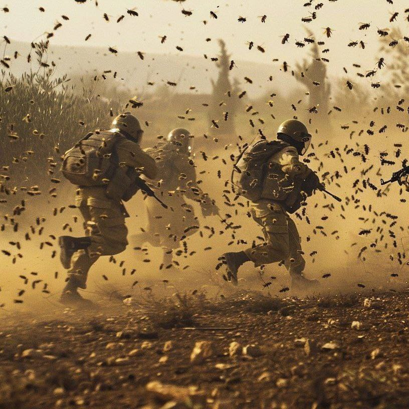 عکس/روایت گرافیستها از حمله زنبوران به سربازان اسرائیلی