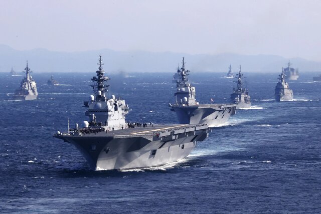 ناو هلیکوپتربر SJ Izumo واکنش وزارت دفاع ژاپن پس از انتشار فیلمی از یک ناو این کشور در رسانههای اجتماعی چینی