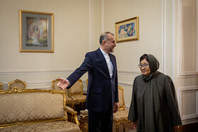 دیدار خانم رزا اتانبایوا، نماینده ویژه سازمان ملل متحد در امور افغانستان با حسین امیرعبداللهیان، وزیر امور خارجه