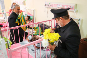 حضور خدام رضوی در بیمارستان کودکان 17شهریور رشت