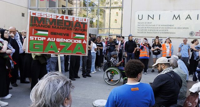 پلیس دانشجویان طرفدار فلسطین در دانشگاه ژنو را متفرق کرد