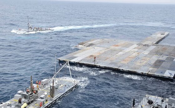 پنتاگون از پایان کار نصب اسکله شناور برای ارسال کمک به غزه خبر داد