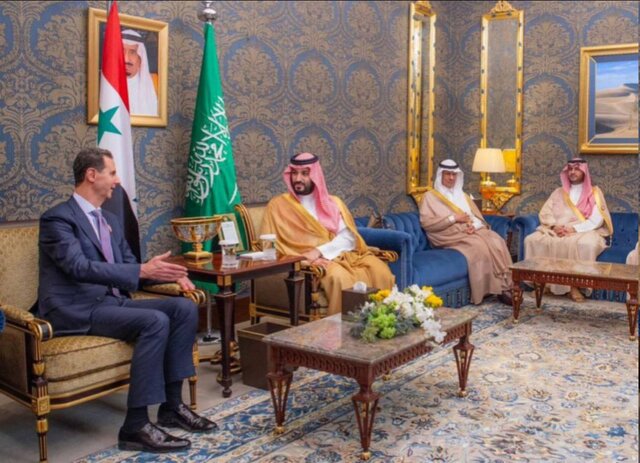 دیدار بشار اسد و بن سلمان در منامه دیدار بشار اسد و بن سلمان در منامه