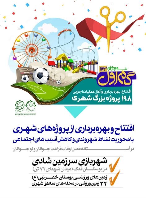 آیین افتتاح، بهرهبرداری و آغاز عملیات اجرایی ۱۹۸ پروژه شهری قم برگزار میشود